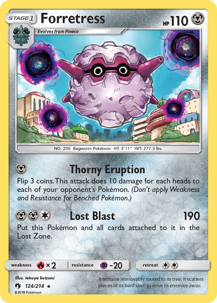 Forretress (124/214) [Sun & Moon: Lost Thunder] | Good Games North