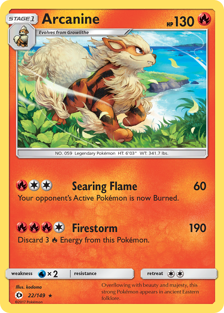 Arcanine (22/149) [Sun & Moon: Base Set] | Good Games North