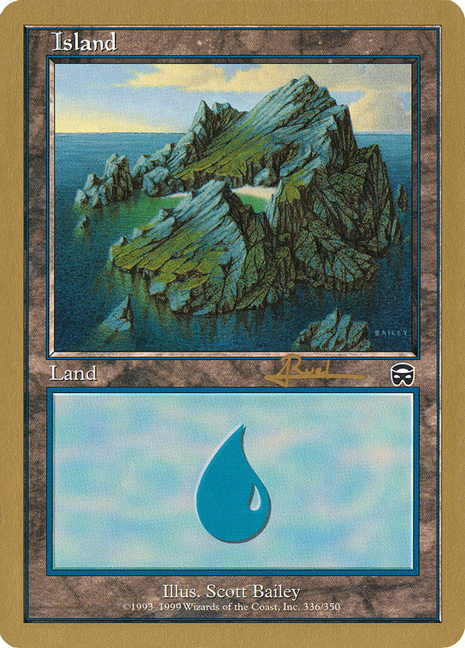 Island (ar336a) (Antoine Ruel) [World Championship Decks 2001] | Good Games North