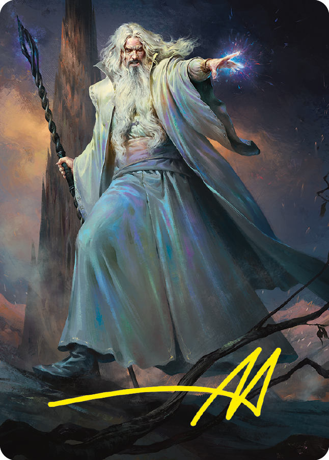 Saruman of Many Colors Art Card (Gold-Stamped Signature) [The Lord of the Rings: Tales of Middle-earth Art Series] | Good Games North