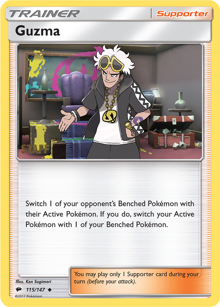 Guzma (115/147) (Regional Championships Staff) [Sun & Moon: Burning Shadows] | Good Games North