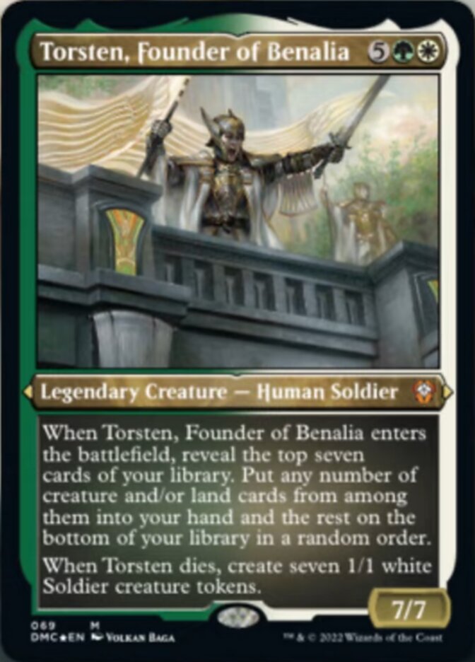 Torsten, Founder of Benalia (Foil Etched) [Dominaria United Commander] | Good Games North