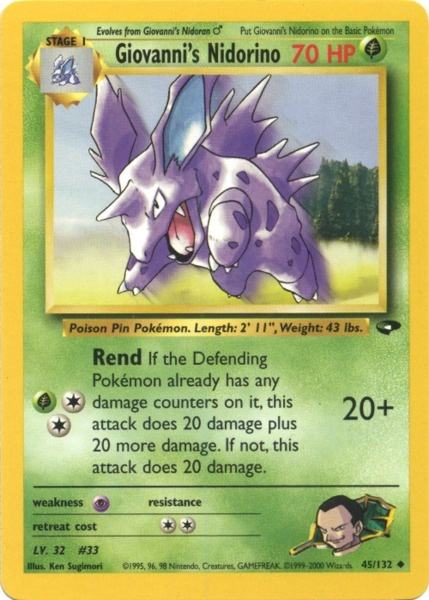 Giovanni's Nidorino (45/132) [Gym Challenge Unlimited] | Good Games North