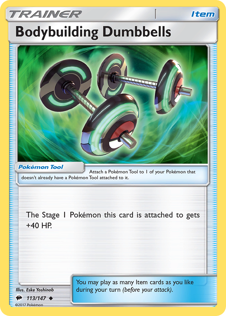 Bodybuilding Dumbbells (113/147) [Sun & Moon: Burning Shadows] | Good Games North