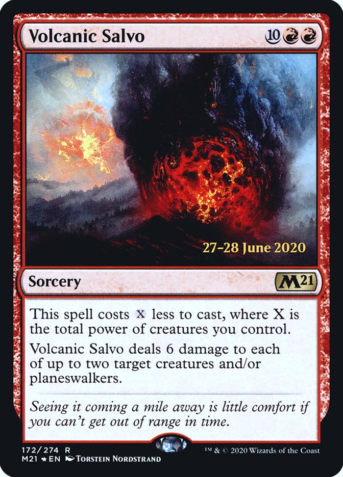 Volcanic Salvo  [Core Set 2021 Prerelease Promos] | Good Games North