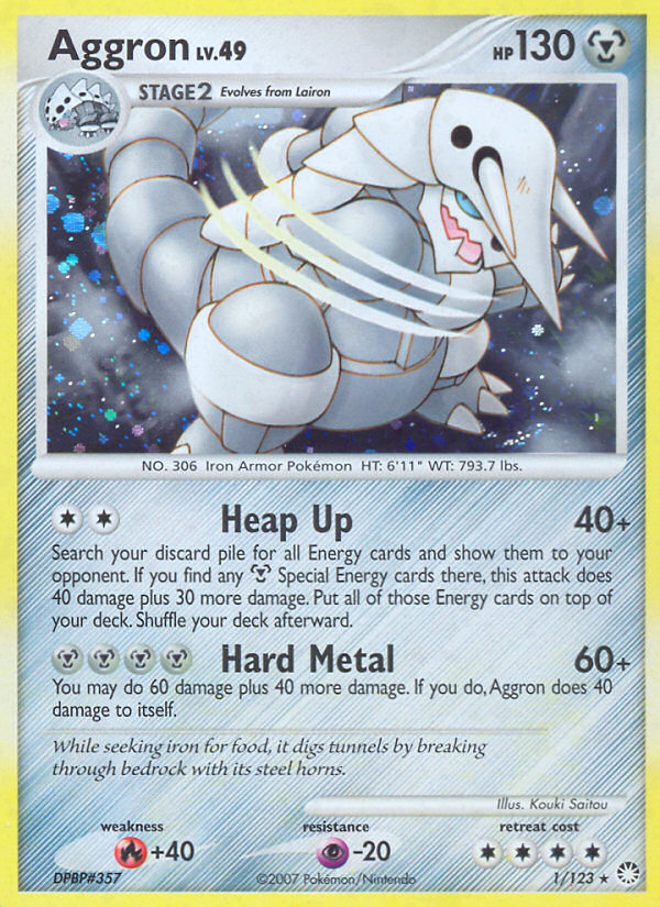 Aggron (1/123) [Diamond & Pearl: Mysterious Treasures] | Good Games North