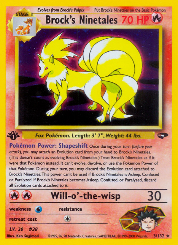 Brock's Ninetales (3/132) [Gym Challenge 1st Edition] | Good Games North