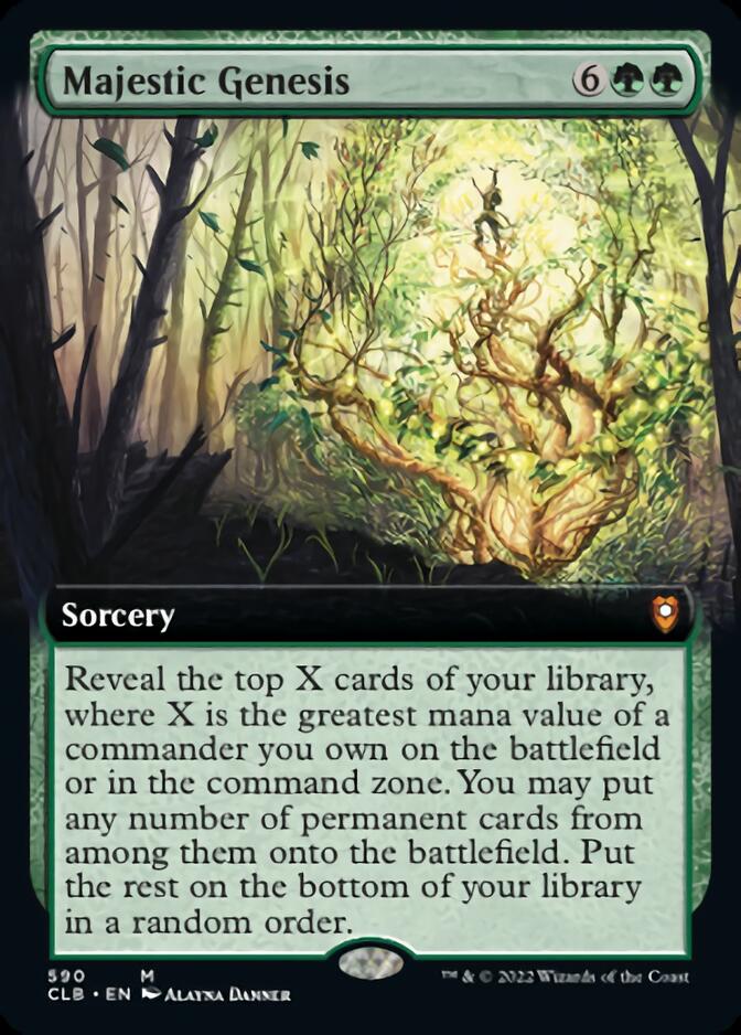 Majestic Genesis (Extended Art) [Commander Legends: Battle for Baldur's Gate] | Good Games North