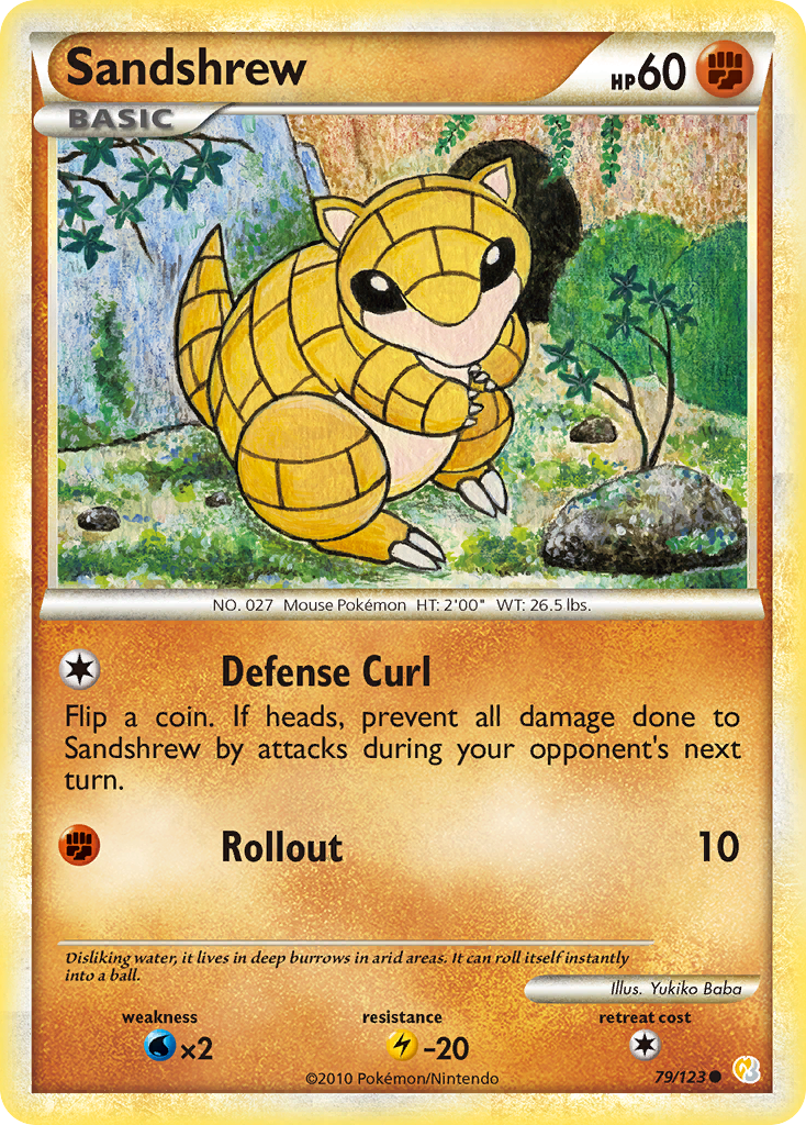 Sandshrew (79/123) [HeartGold & SoulSilver: Base Set] | Good Games North