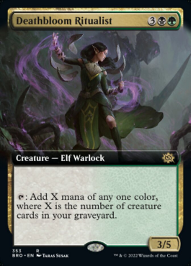 Deathbloom Ritualist (Extended Art) [The Brothers' War] | Good Games North