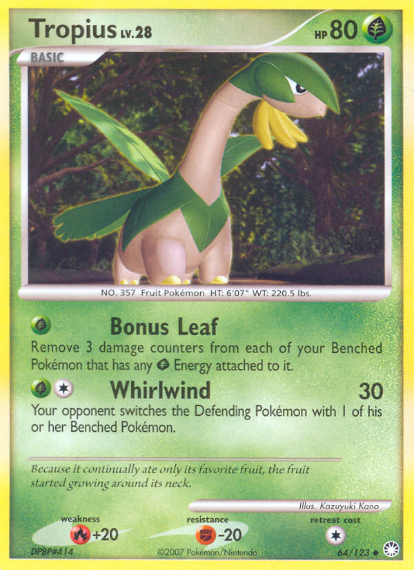 Tropius (64/123) [Diamond & Pearl: Mysterious Treasures] | Good Games North