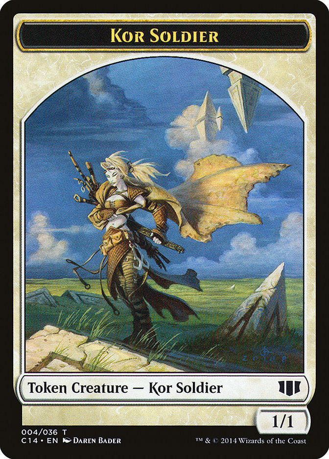 Kor Soldier // Pegasus Double-sided Token [Commander 2014 Tokens] | Good Games North