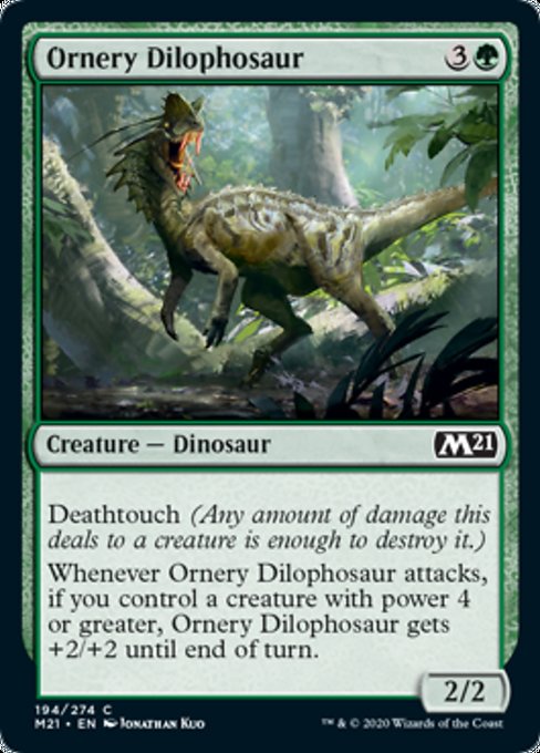 Ornery Dilophosaur [Core Set 2021] | Good Games North