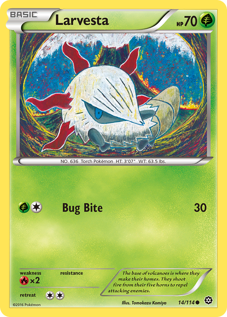 Larvesta (14/114) [XY: Steam Siege] | Good Games North