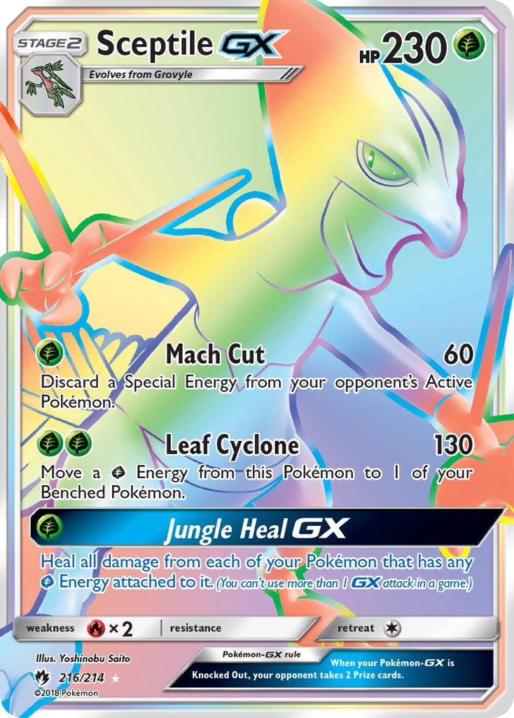 Sceptile GX (216/214) [Sun & Moon: Lost Thunder] | Good Games North