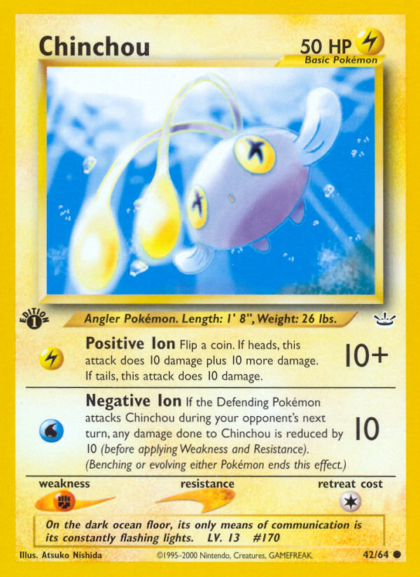 Chinchou (42/64) [Neo Revelation 1st Edition] | Good Games North