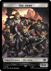 Orc Army (0018) // Food (0022) Double-Sided Token (Surge Foil) [The Lord of the Rings: Tales of Middle-Earth Tokens] | Good Games North