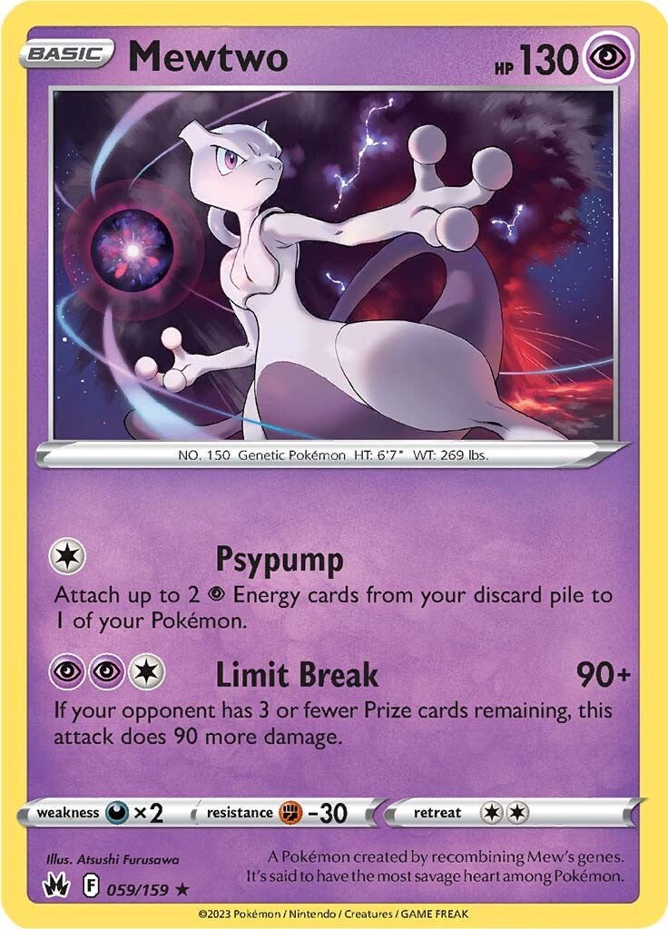 Mewtwo (059/159) [Sword & Shield: Crown Zenith] | Good Games North