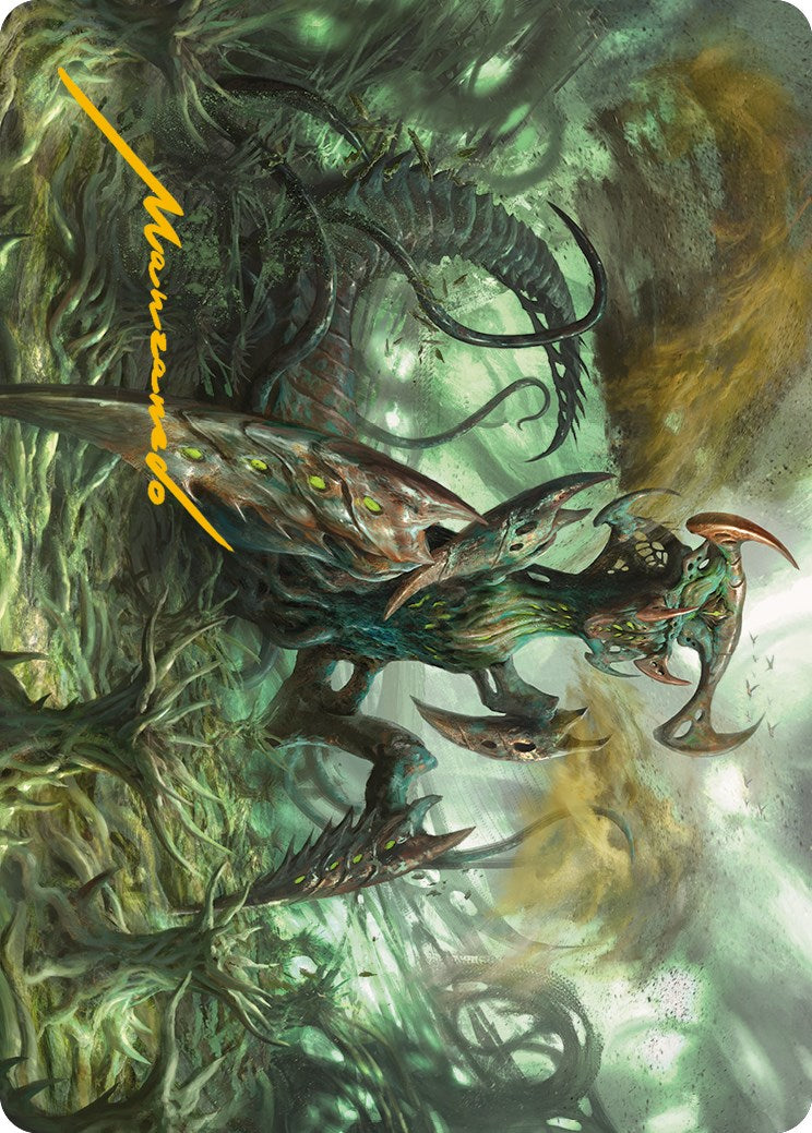 Zopandrel, Hunger Dominus Art Card (Gold-Stamped Signature) [Phyrexia: All Will Be One Art Series] | Good Games North