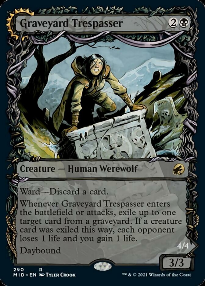 Graveyard Trespasser // Graveyard Glutton (Showcase Equinox) [Innistrad: Midnight Hunt] | Good Games North