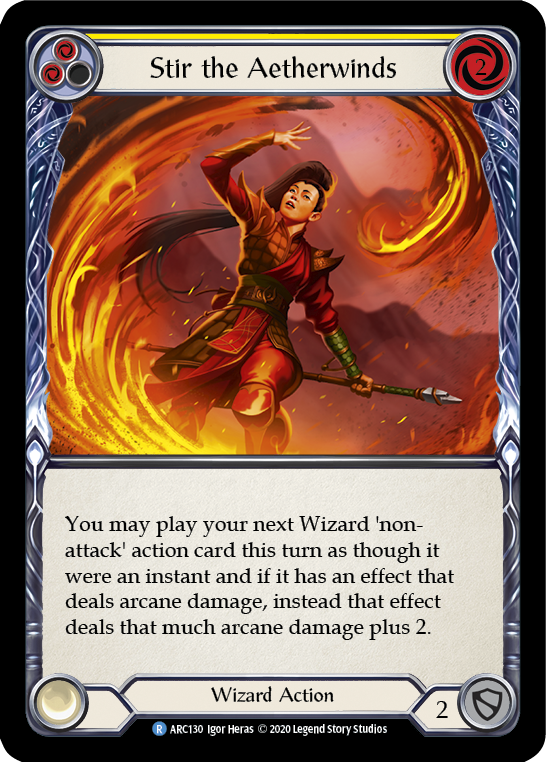 Stir the Aetherwinds (Yellow) [U-ARC130] Unlimited Rainbow Foil | Good Games North