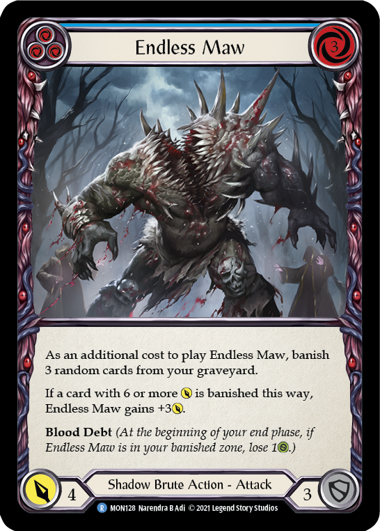 Endless Maw (Blue) [MON128-RF] 1st Edition Rainbow Foil | Good Games North