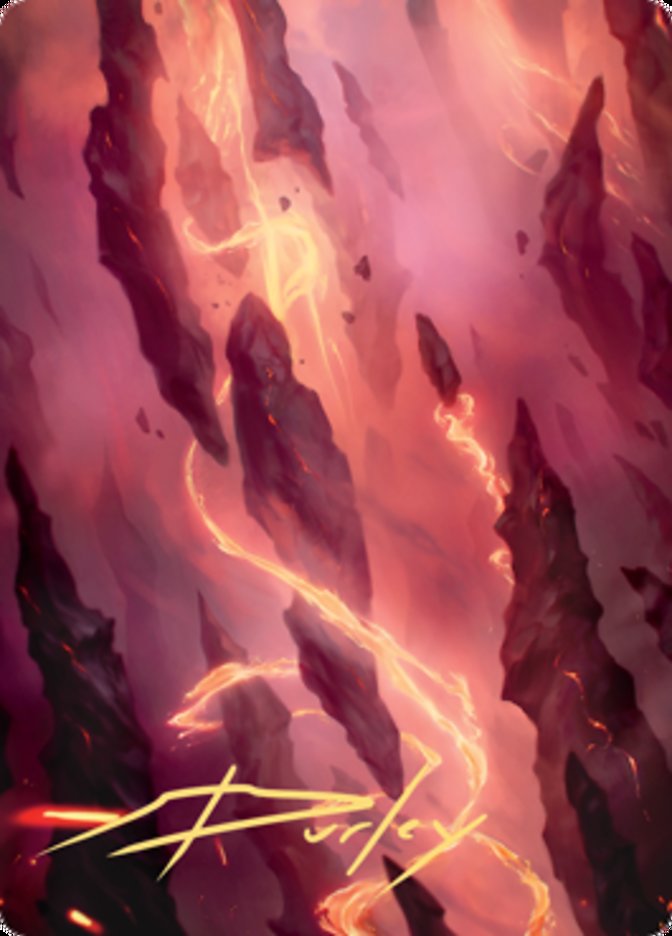 Mountain 1 Art Card (Gold-Stamped Signature) [Zendikar Rising Art Series] | Good Games North