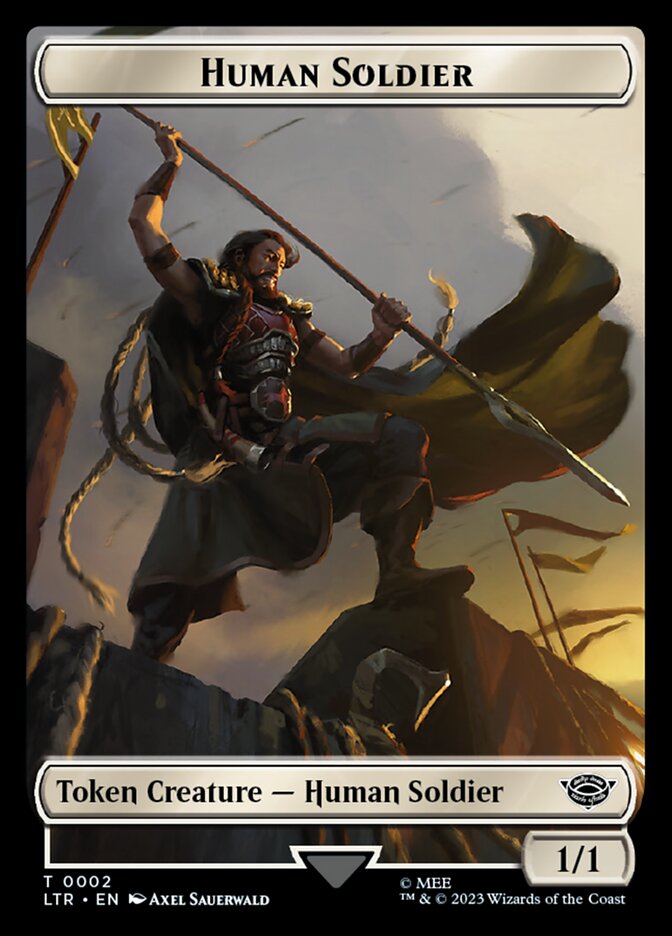 Human Soldier Token (02) [The Lord of the Rings: Tales of Middle-Earth Tokens] | Good Games North