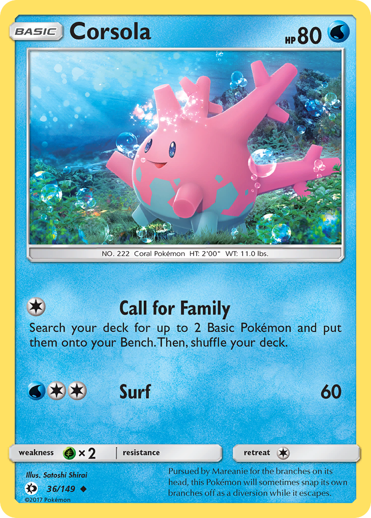 Corsola (36/149) [Sun & Moon: Base Set] | Good Games North