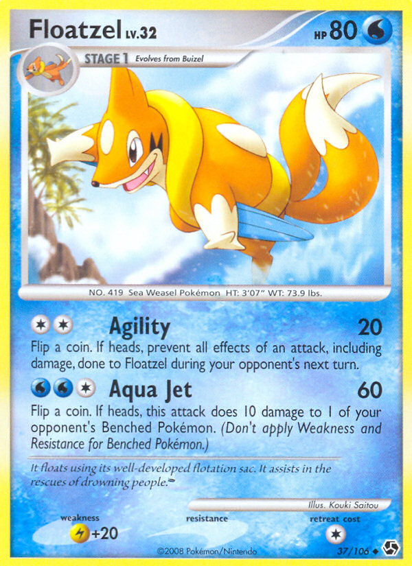 Floatzel (37/106) [Diamond & Pearl: Great Encounters] | Good Games North