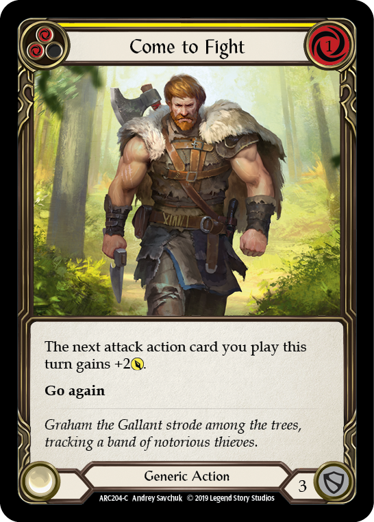 Come to Fight (Yellow) [ARC204-C] 1st Edition Normal | Good Games North