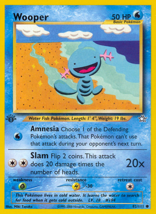 Wooper (82/111) [Neo Genesis 1st Edition] | Good Games North