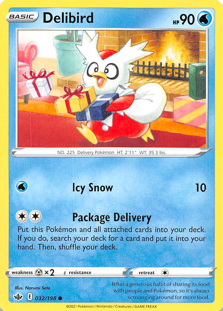 Delibird (032/198) [Sword & Shield: Chilling Reign] | Good Games North