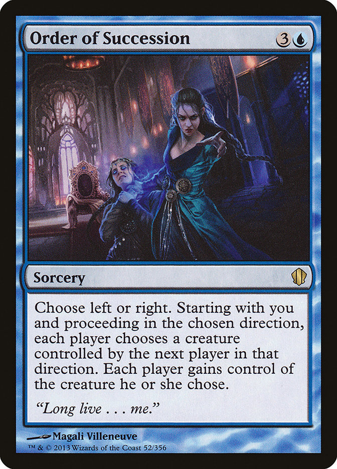 Order of Succession [Commander 2013] | Good Games North
