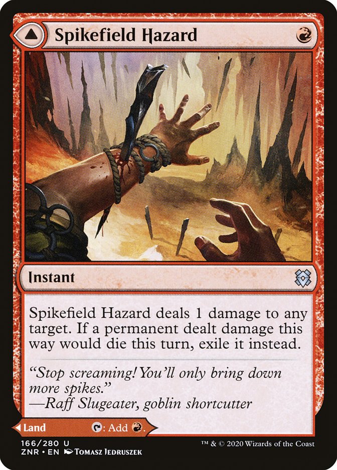 Spikefield Hazard // Spikefield Cave [Zendikar Rising] | Good Games North
