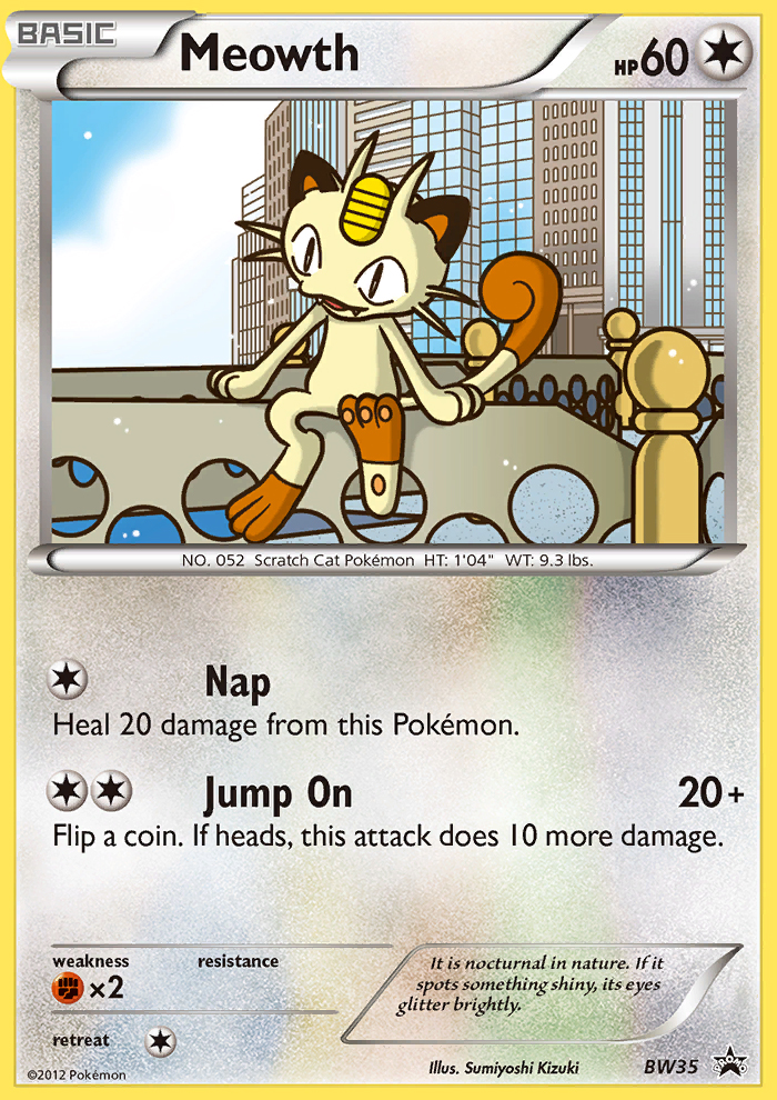 Meowth (BW35) [Black & White: Black Star Promos] | Good Games North