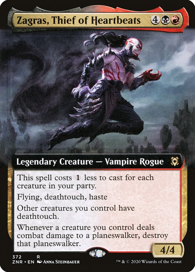 Zagras, Thief of Heartbeats (Extended Art) [Zendikar Rising] | Good Games North