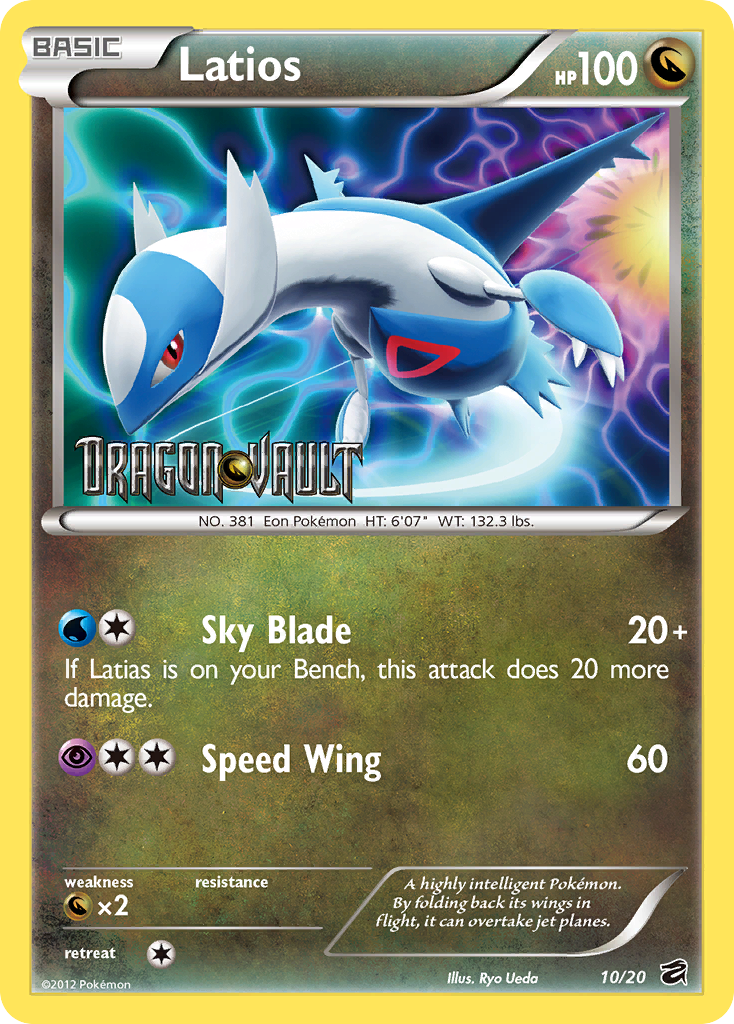 Latios (10/20) (Blister Exclusive) [Black & White: Dragon Vault] | Good Games North