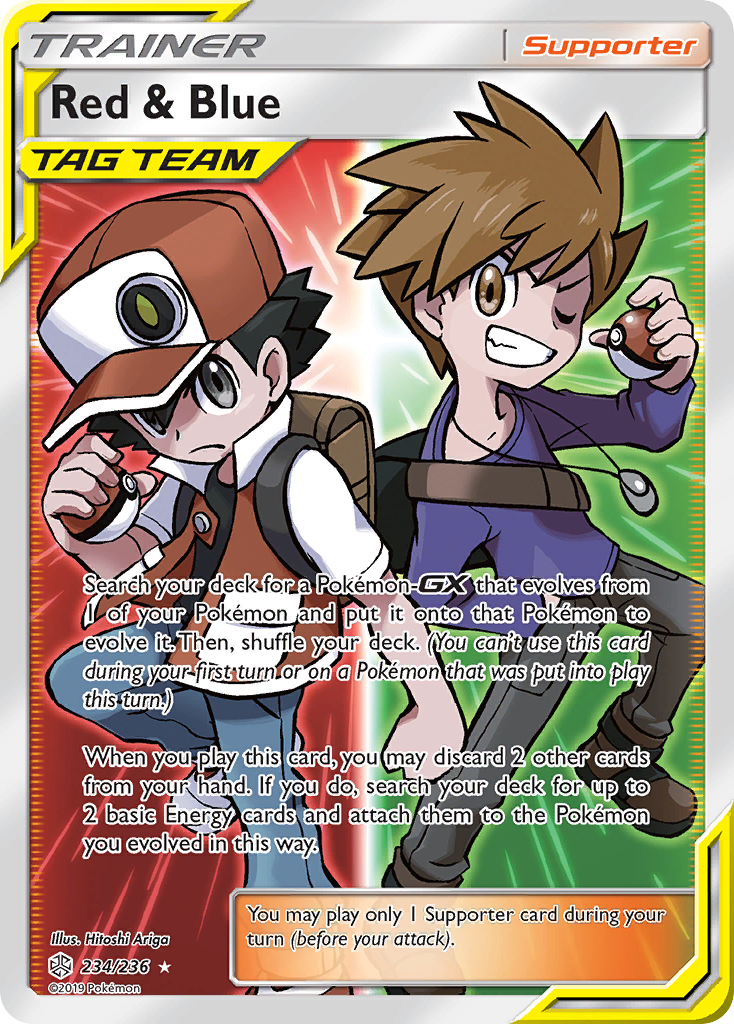 Red & Blue (234/236) [Sun & Moon: Cosmic Eclipse] | Good Games North