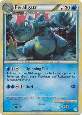 Feraligatr (20/123) (Cracked Ice Holo) [HeartGold & SoulSilver: Base Set] | Good Games North