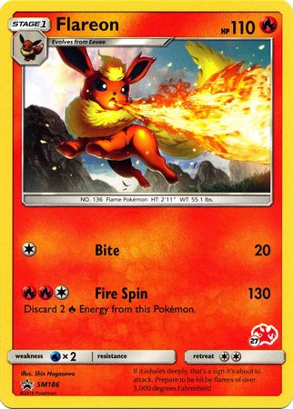Flareon (SM186) (Charizard Stamp #27) [Battle Academy 2020] | Good Games North