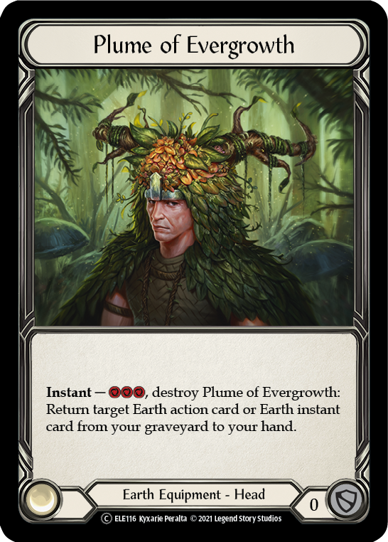 Plume of Evergrowth [U-ELE116] Unlimited Rainbow Foil | Good Games North