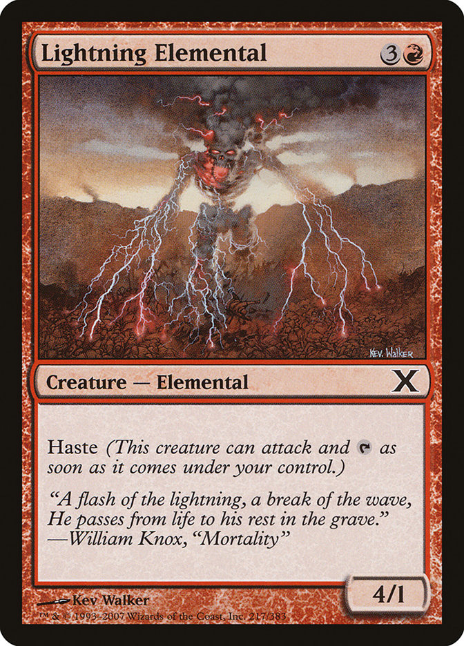 Lightning Elemental [Tenth Edition] | Good Games North