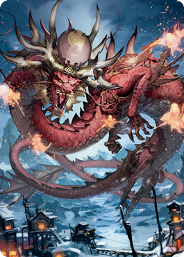 Atsushi, the Blazing Sky 2 Art Card [Kamigawa: Neon Dynasty Art Series] | Good Games North