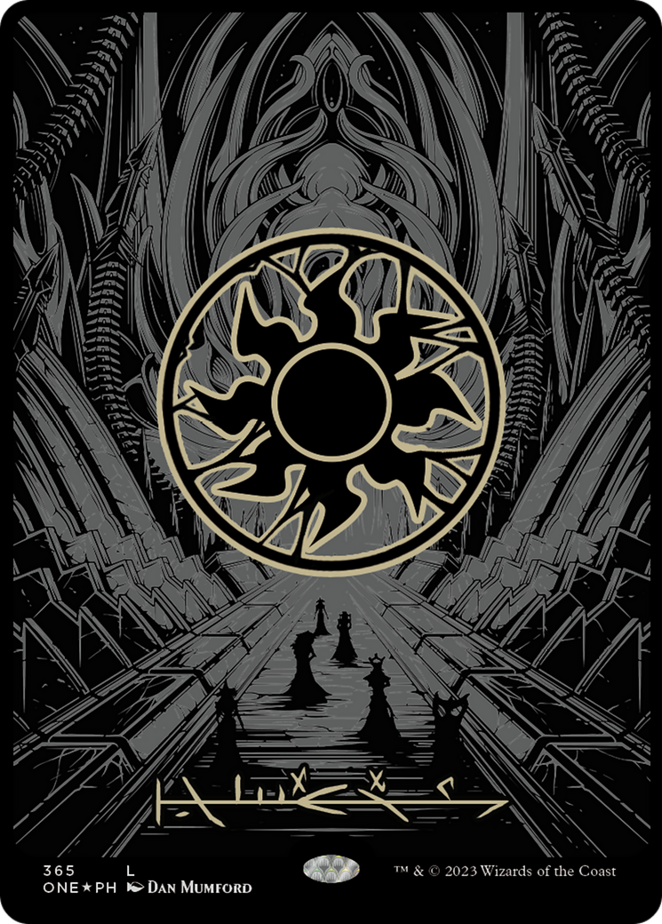 Plains (365) (Oil Slick Raised Foil) [Phyrexia: All Will Be One] | Good Games North