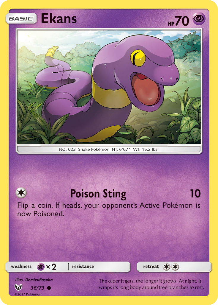 Ekans (36/73) [Sun & Moon: Shining Legends] | Good Games North