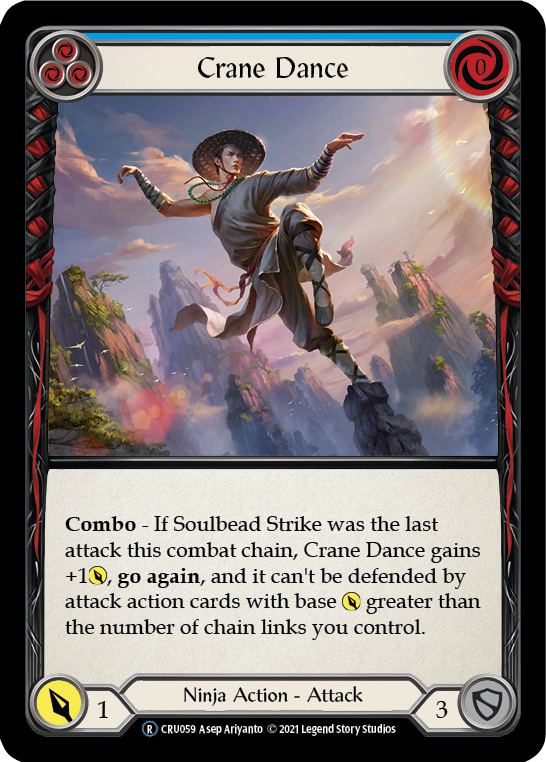 Crane Dance (Blue) [U-CRU059-RF] Unlimited Rainbow Foil | Good Games North