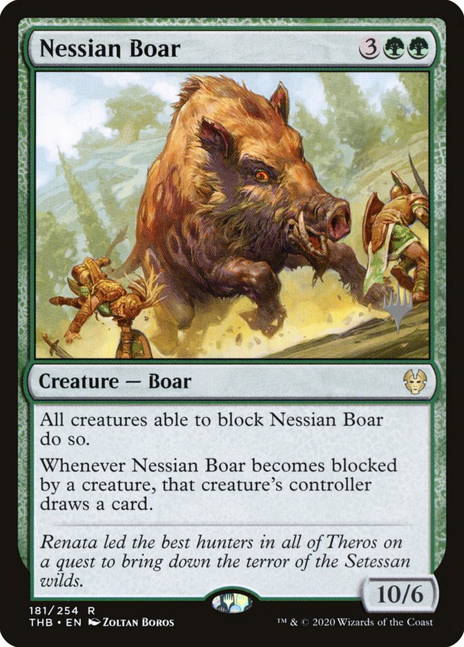 Nessian Boar (Promo Pack) [Theros Beyond Death Promos] | Good Games North