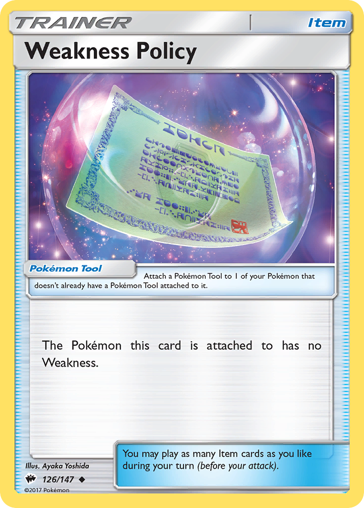 Weakness Policy (126/147) [Sun & Moon: Burning Shadows] | Good Games North