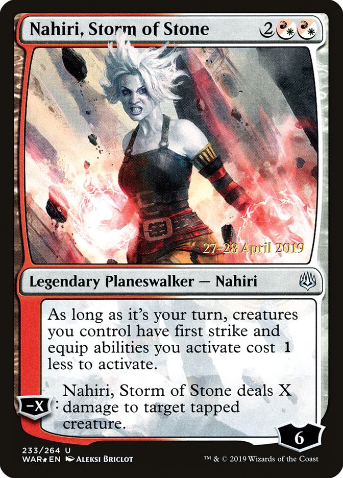 Nahiri, Storm of Stone  [War of the Spark Prerelease Promos] | Good Games North